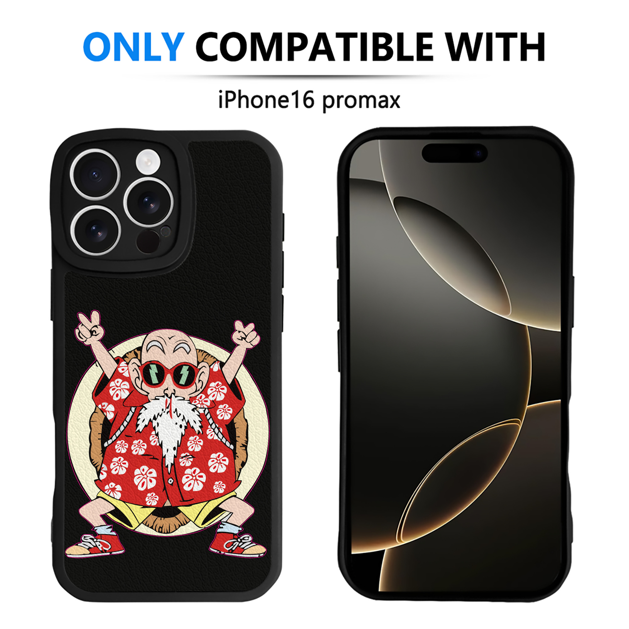 （画像用） ドラゴンボール 亀仙人（かめせんにん） DRAGON BALL Master Roshi Kame Sennin 【iPhone 16シリーズ対応】シリコンスマホケース（レザー調） 材質：シリコン